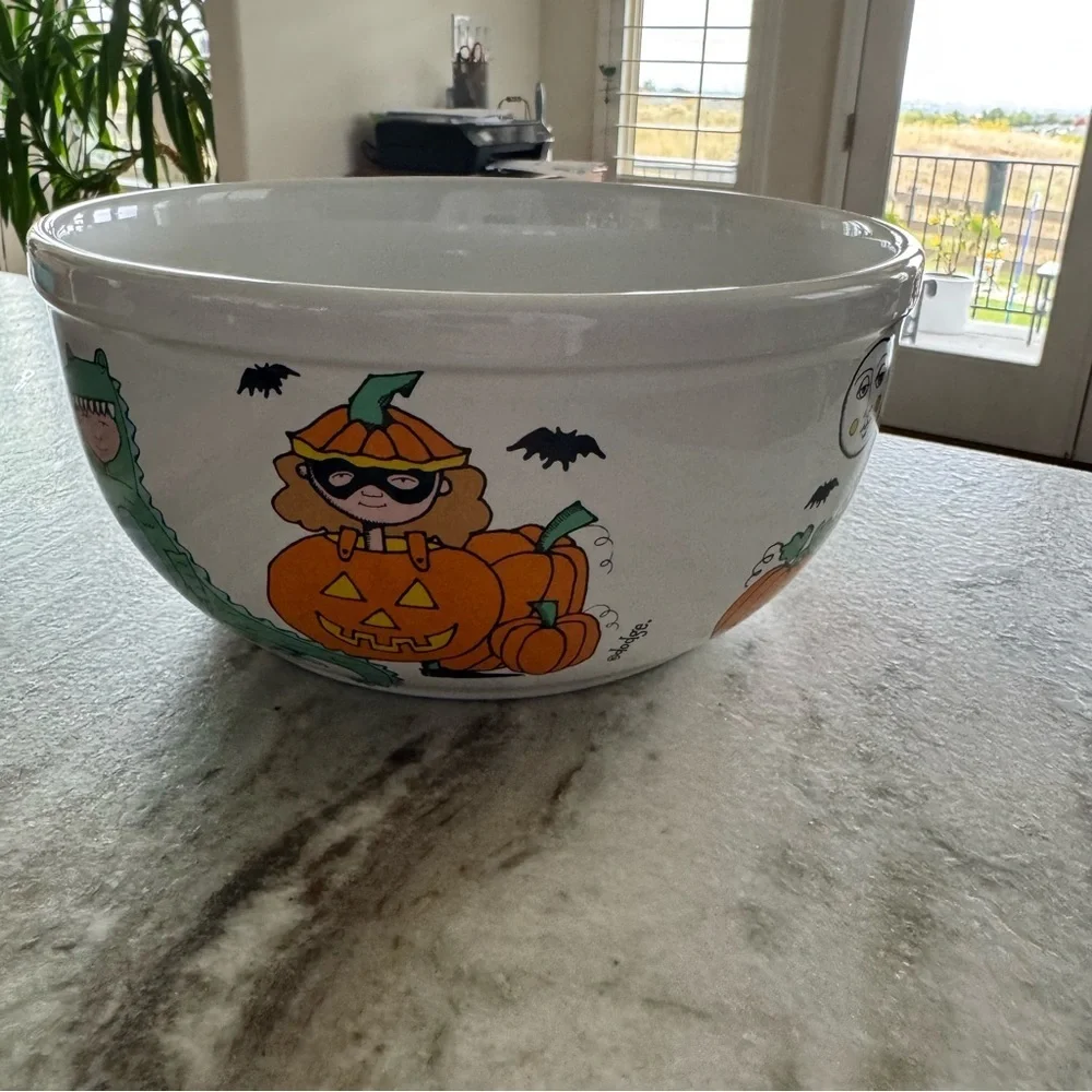 Signature Halloween Trick or Treat Kids Bowl - White with Colorful Characters